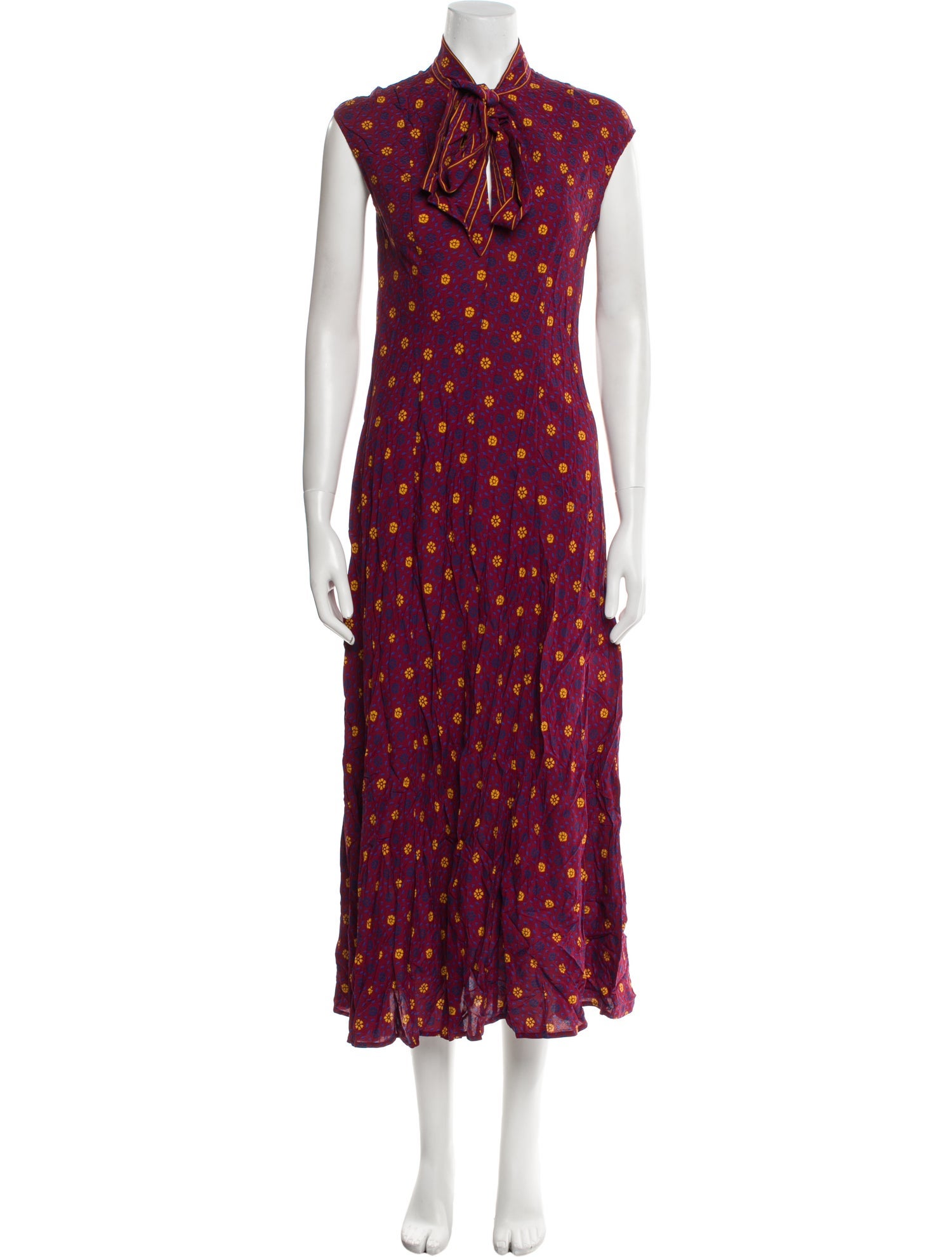 Wales Bonner Floral Print Long Dress