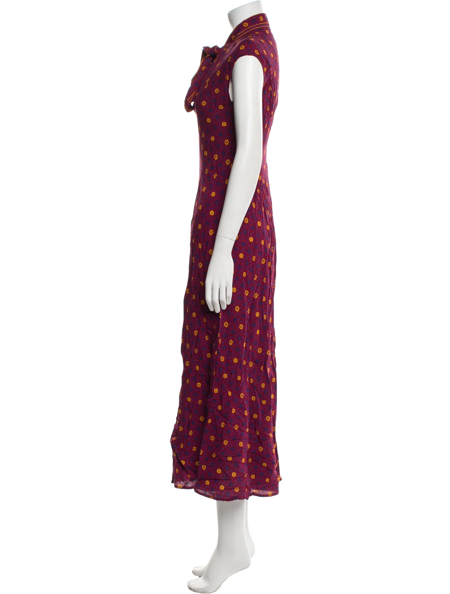 Wales Bonner Floral Print Long Dress