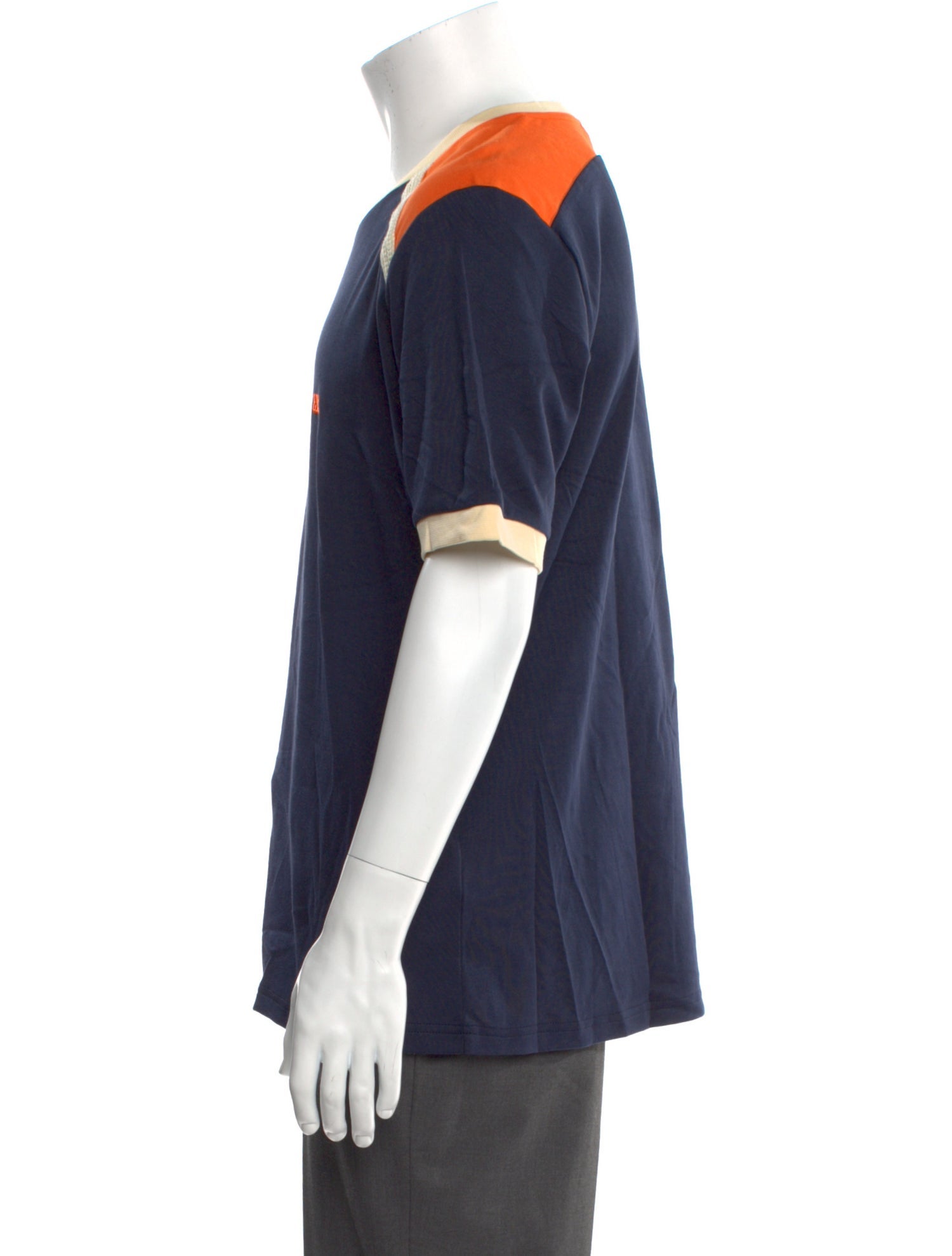 Wales Bonner Colorblock Pattern Crew Neck T-Shirt