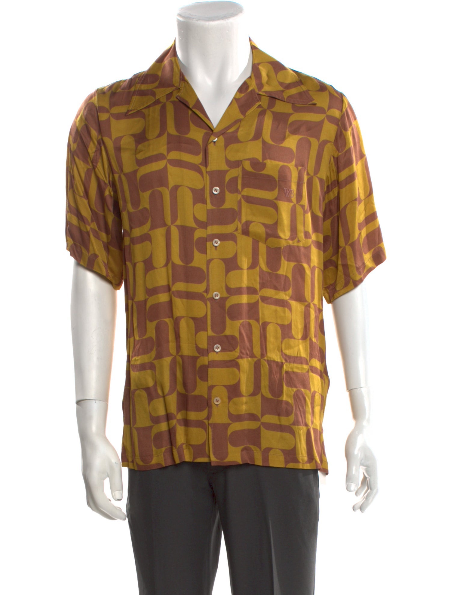 Wales Bonner Printed Three-Quarter Sleeve Shirt