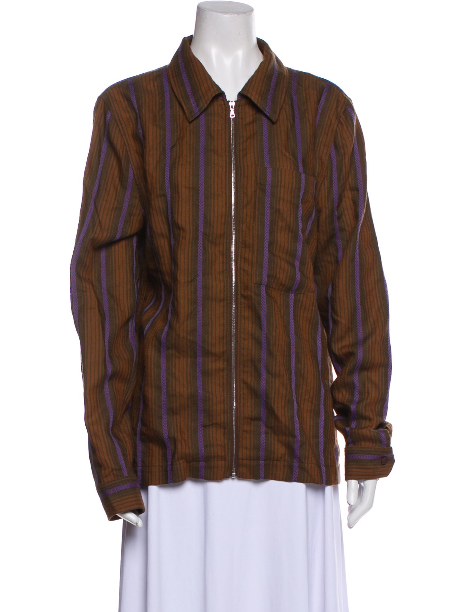 Wales Bonner Virgin Wool Plaid Print Jacket