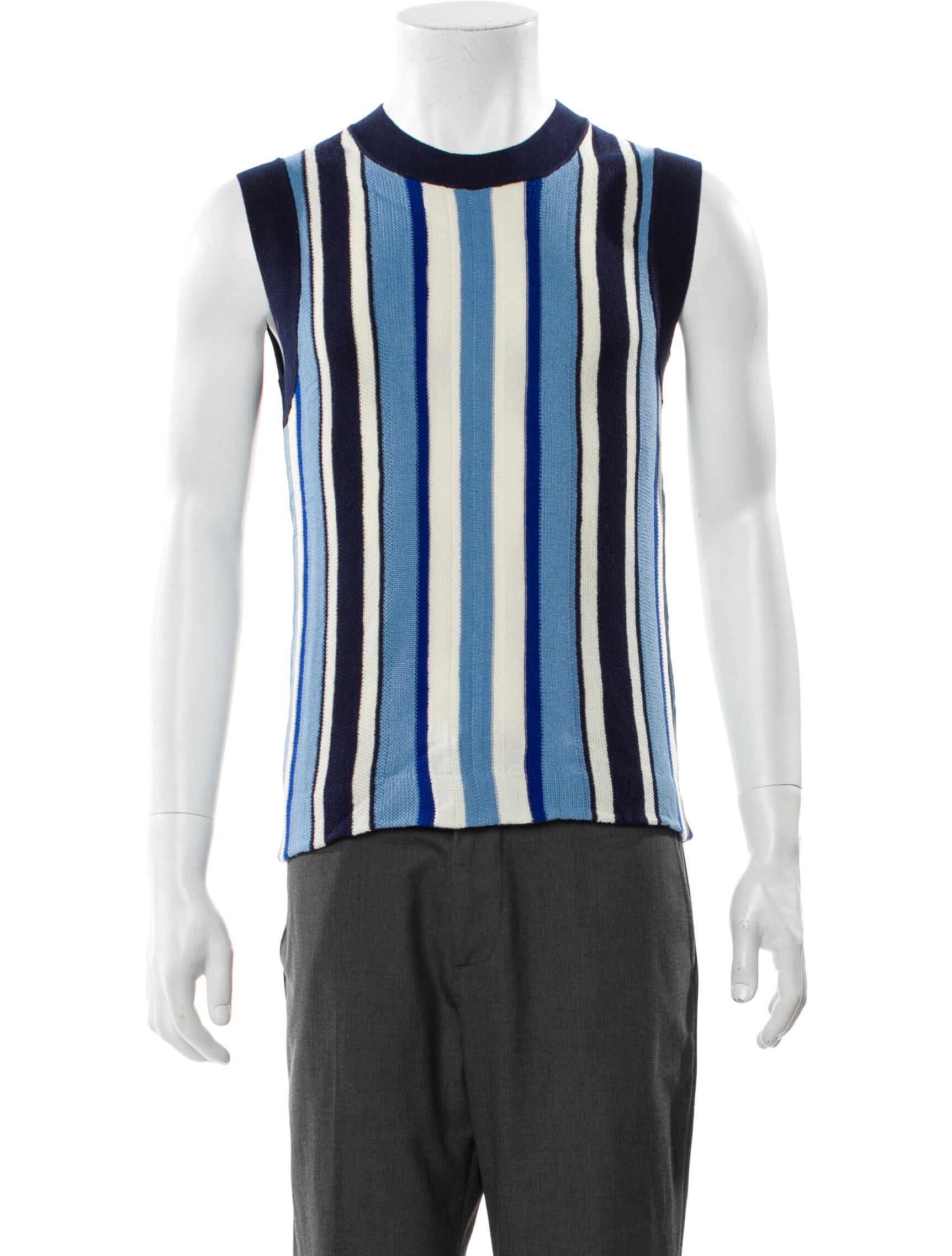 Wales Bonner Striped Crew Neck Sweater Vest