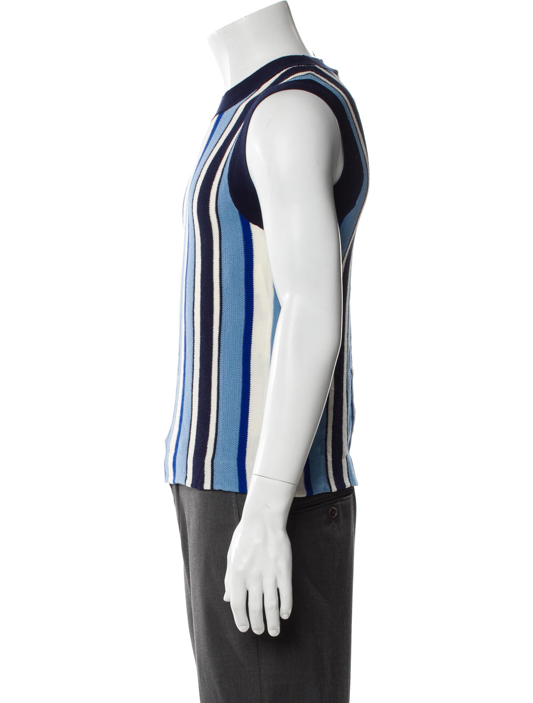 Wales Bonner Striped Crew Neck Sweater Vest