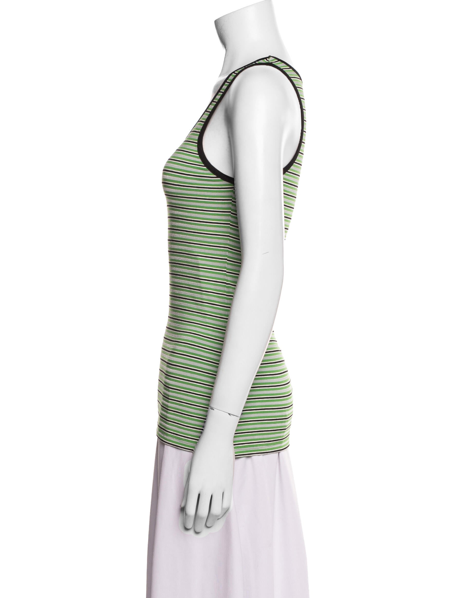 Wales Bonner Striped Scoop Neck Top
