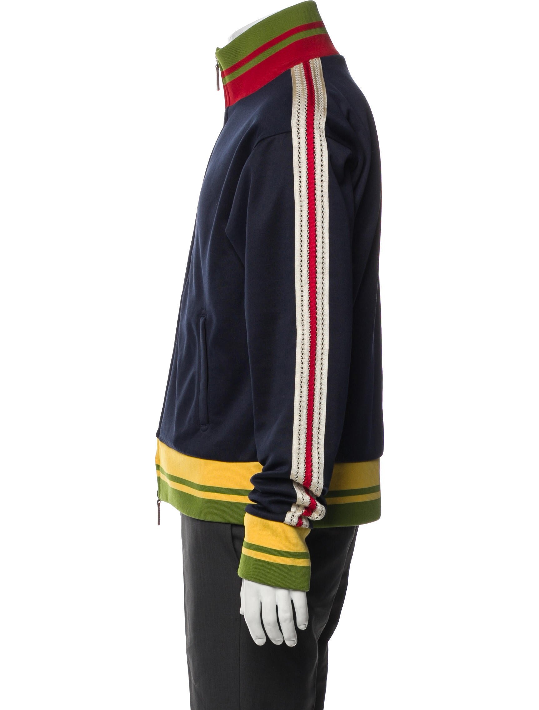 Wales Bonner Striped Bomber Jacket