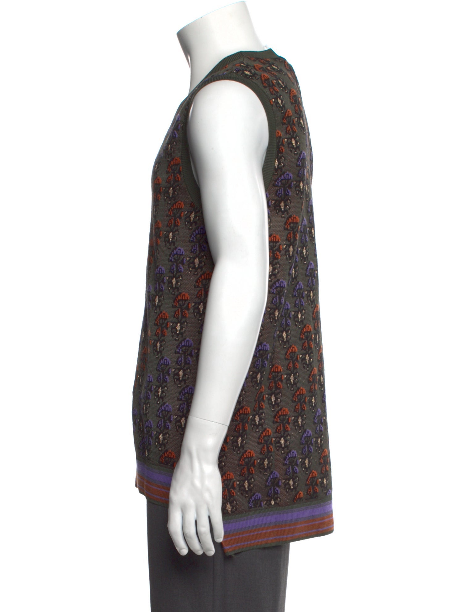 Wales Bonner Printed V-Neck T-Shirt w/ Tags