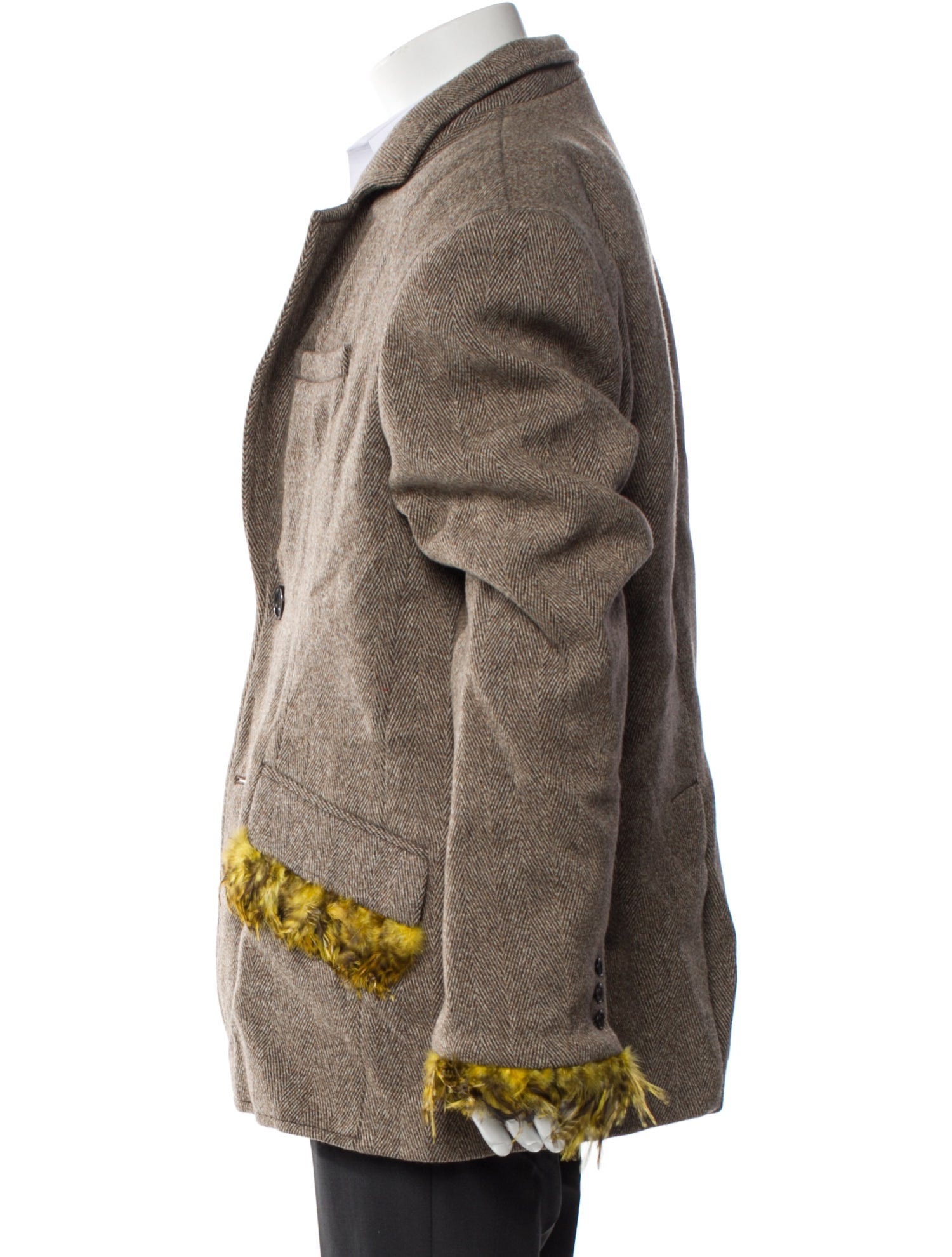 Wales Bonner Tailo Feather Detail 'Brown' Wool Blazer w/ Tags