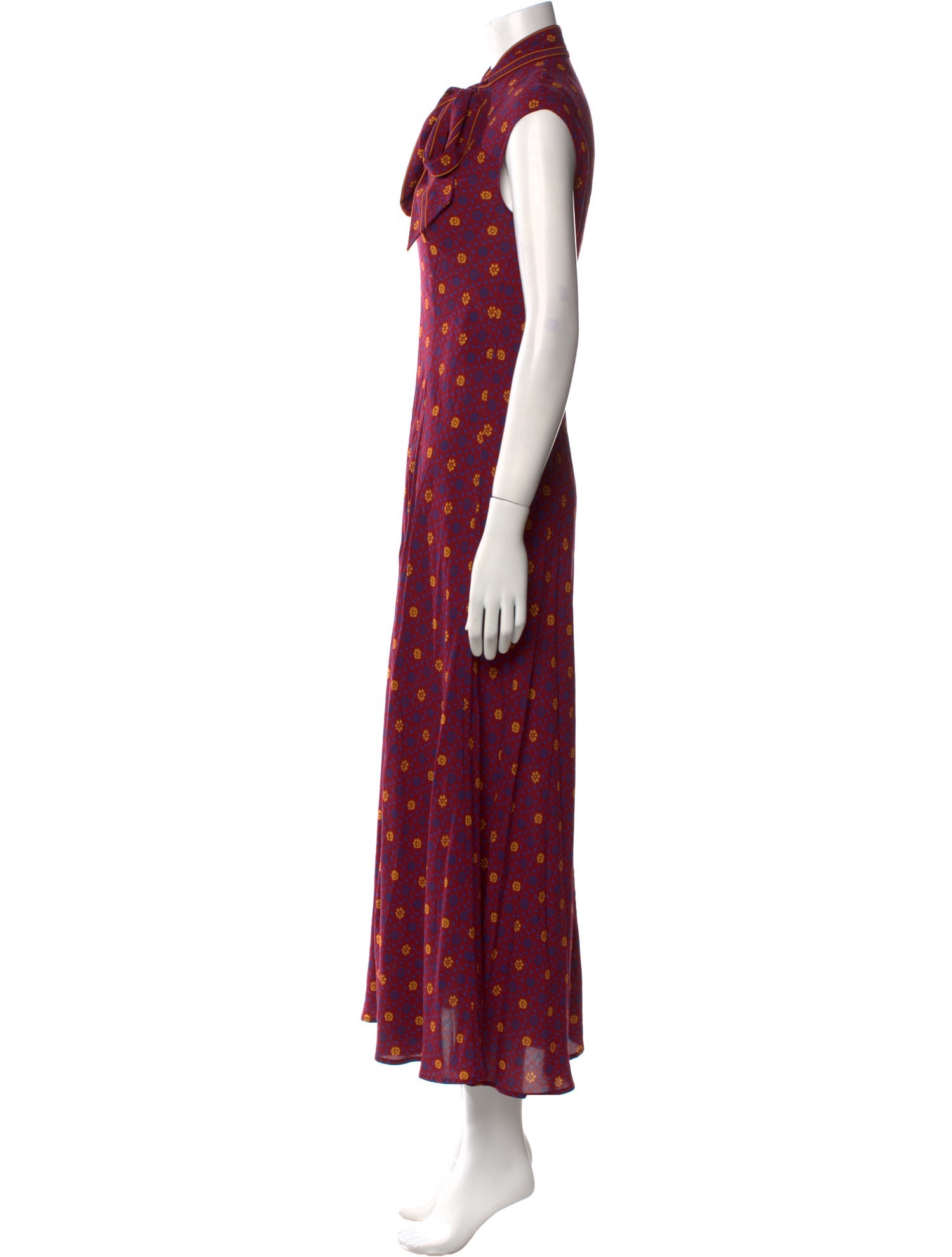 Wales Bonner Floral Print Long Dress