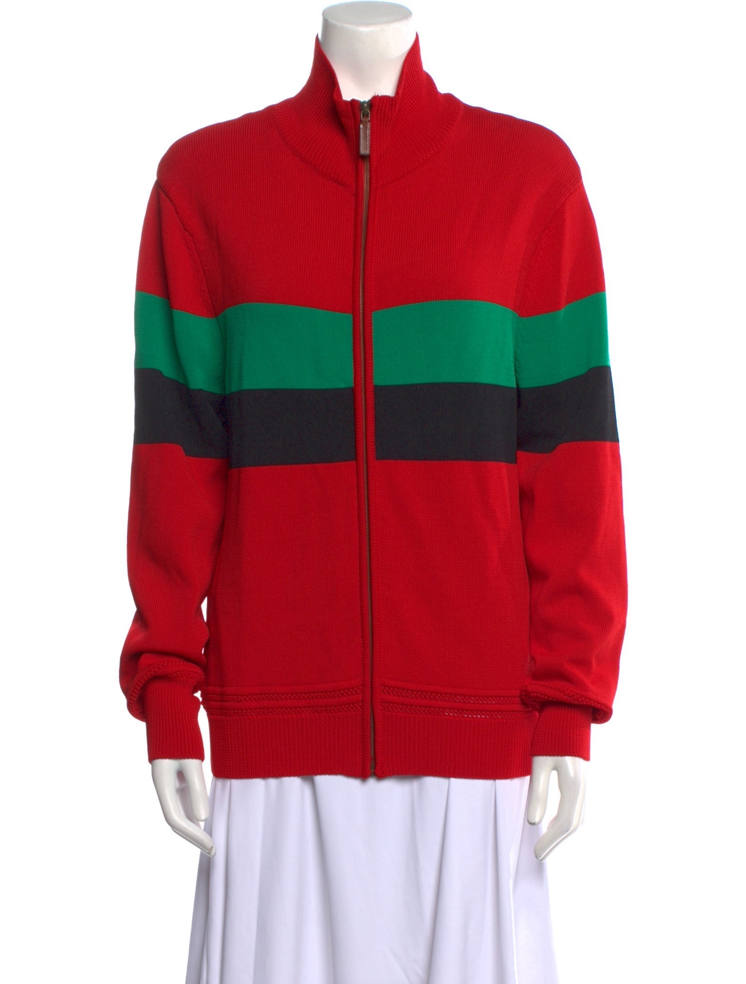 Wales Bonner Striped Mock Neck Sweater