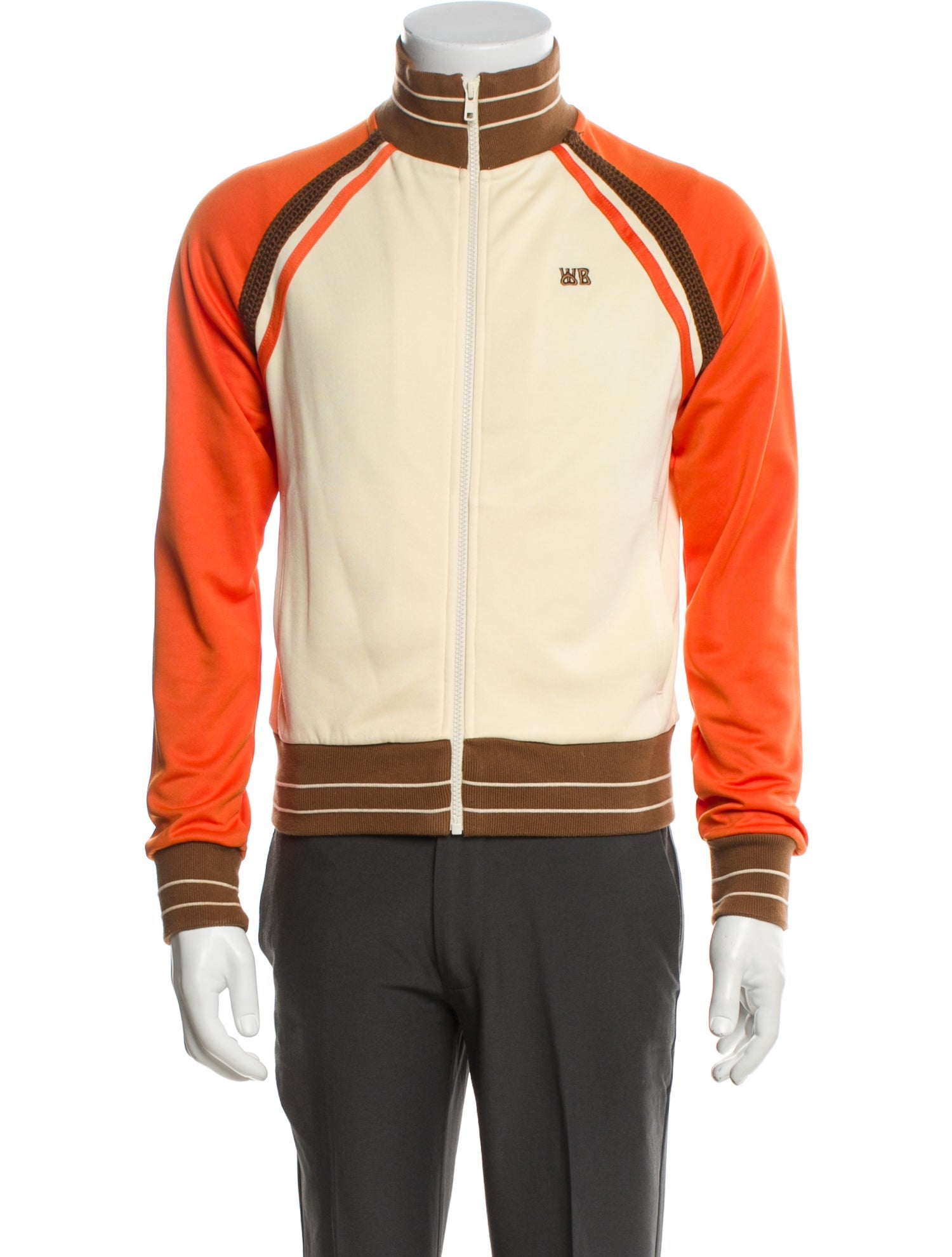 Wales Bonner Percussion Striped Varsity Jacket