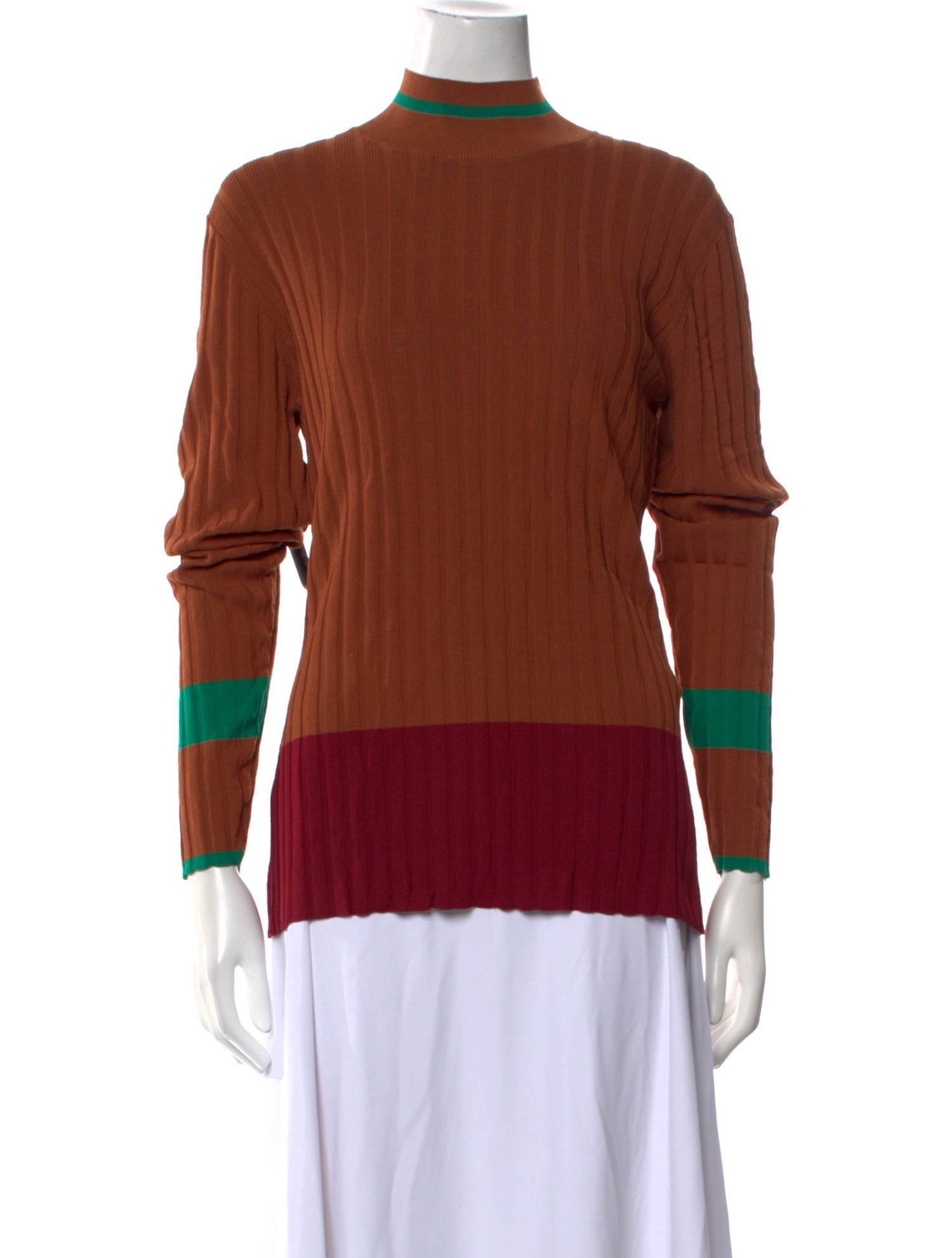 Wales Bonner Colorblock Pattern Mock Neck Top w/ Tags