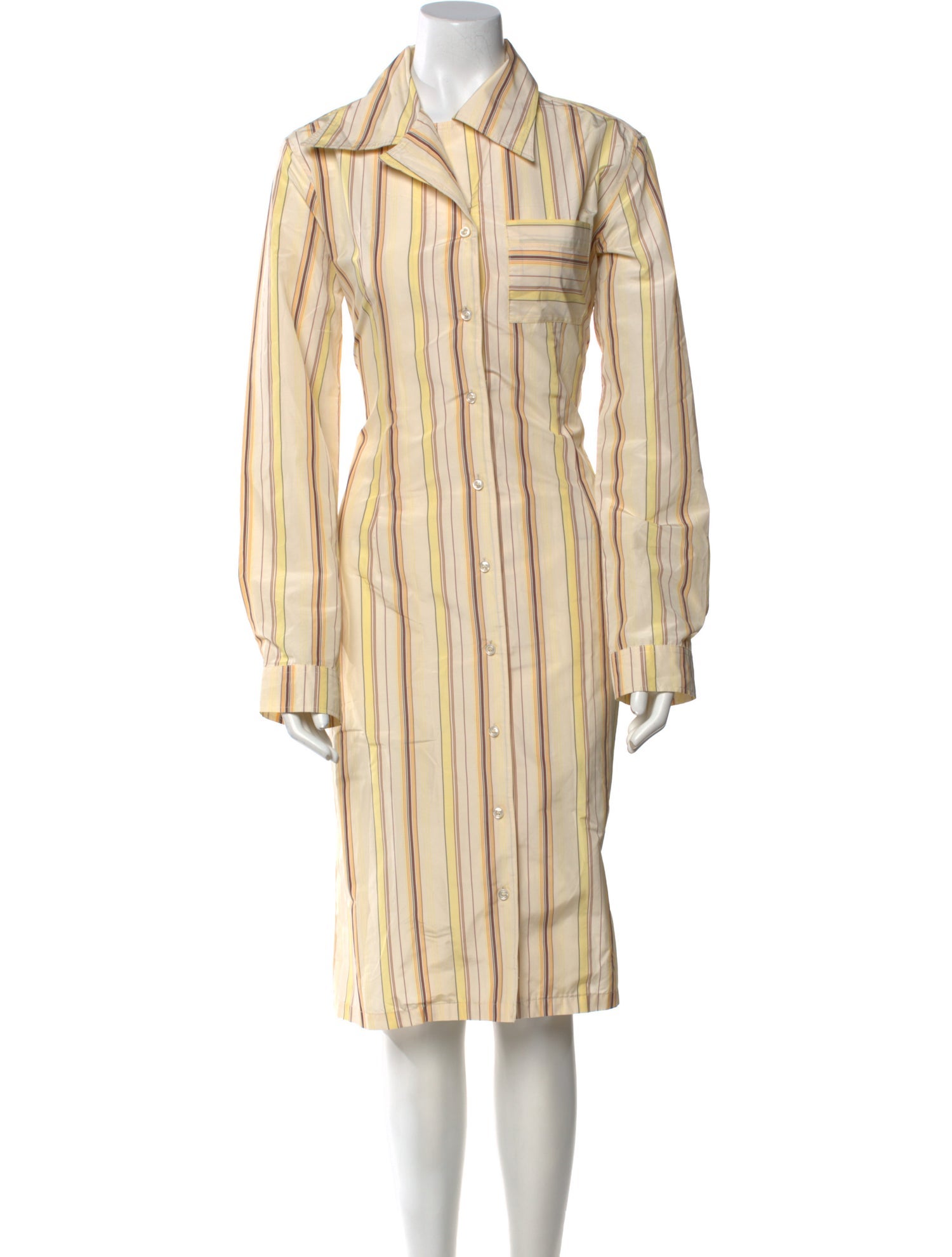 Wales Bonner Striped Midi Length Dress