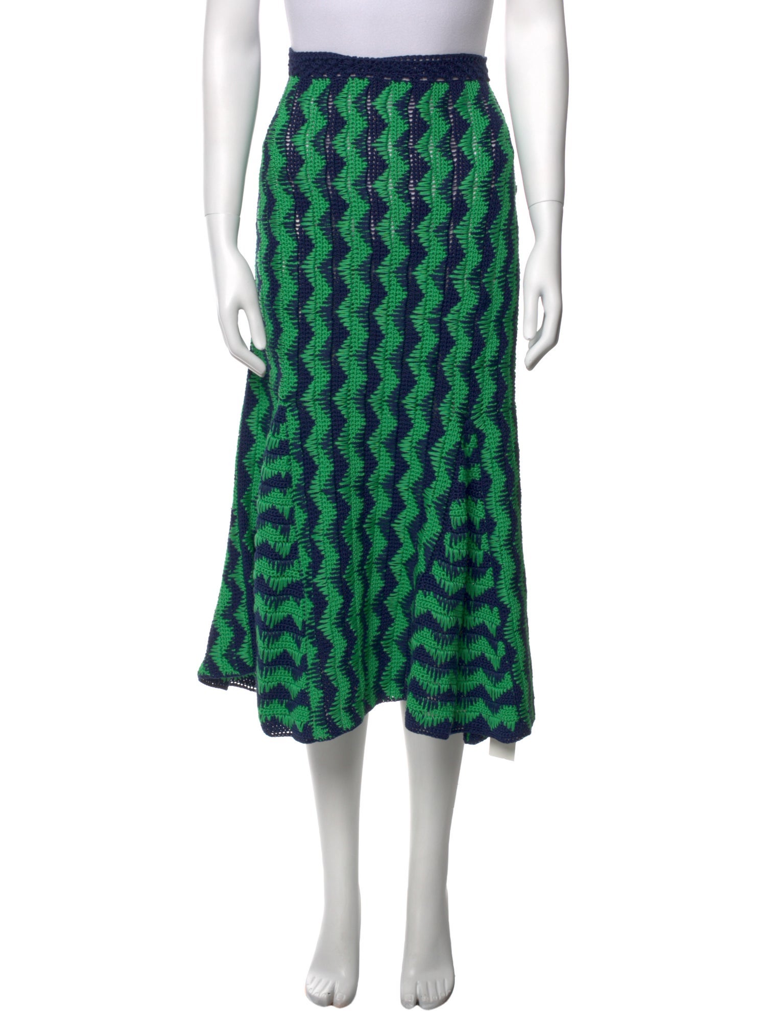 Wales Bonner Striped Midi Length Skirt w/ Tags