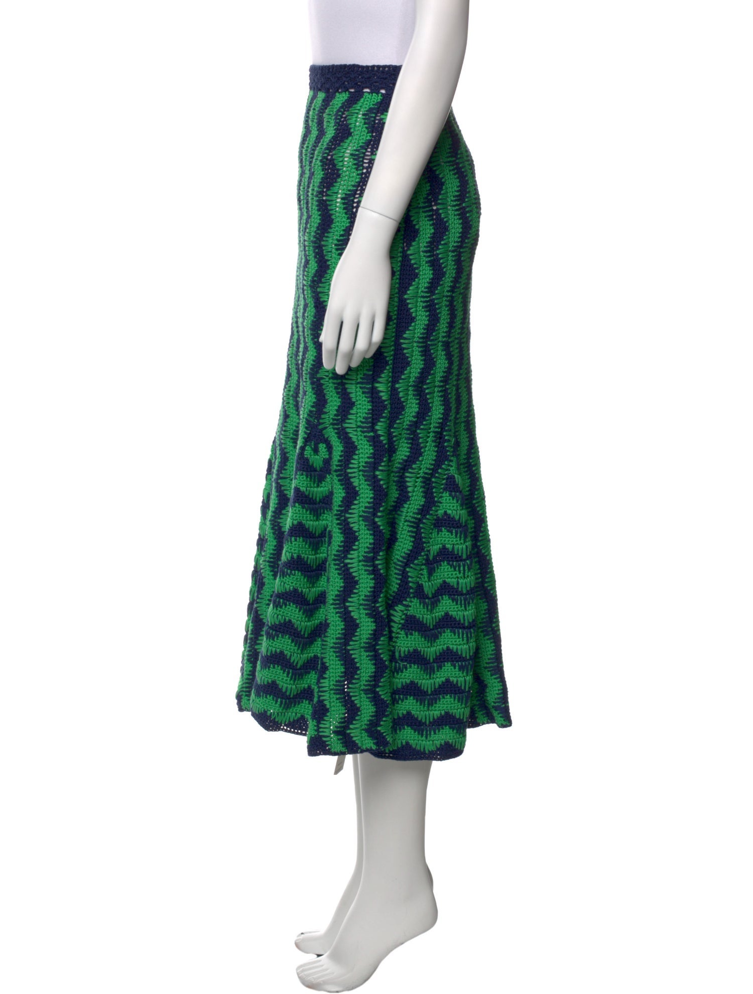 Wales Bonner Striped Midi Length Skirt w/ Tags