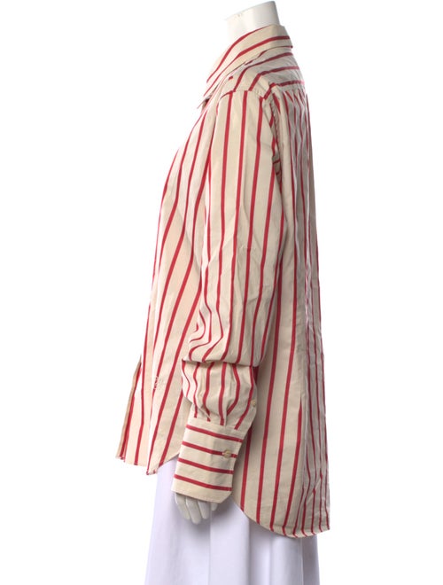 Wales Bonner Striped Long Sleeve Button-Up Top