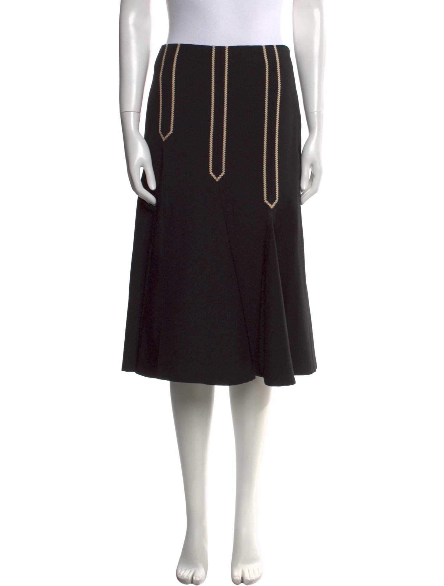 Wales Bonner Wool Knee-Length Skirt