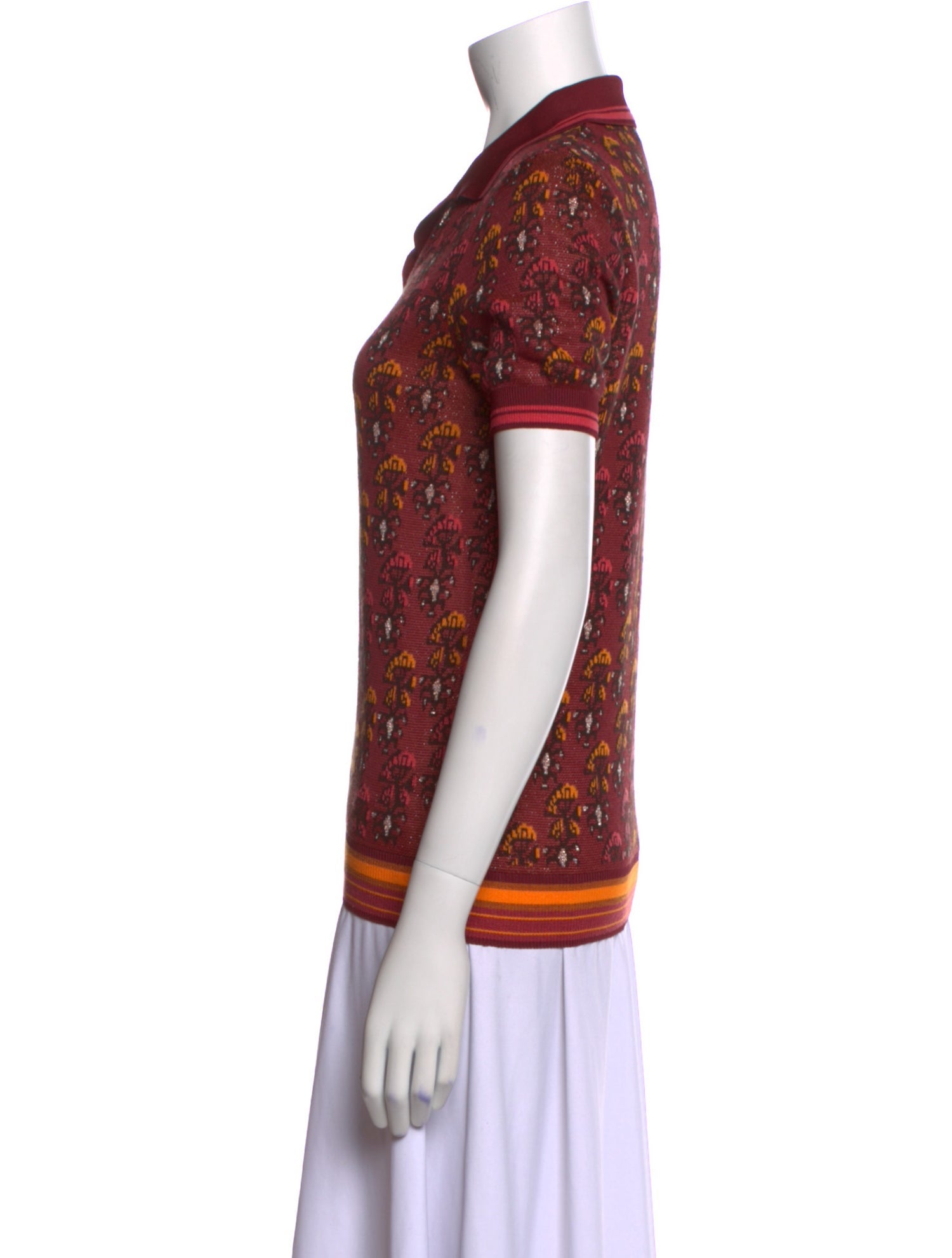 Wales Bonner Printed Short Sleeve Polo