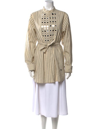 Wales Bonner Striped Mock Neck Tunic