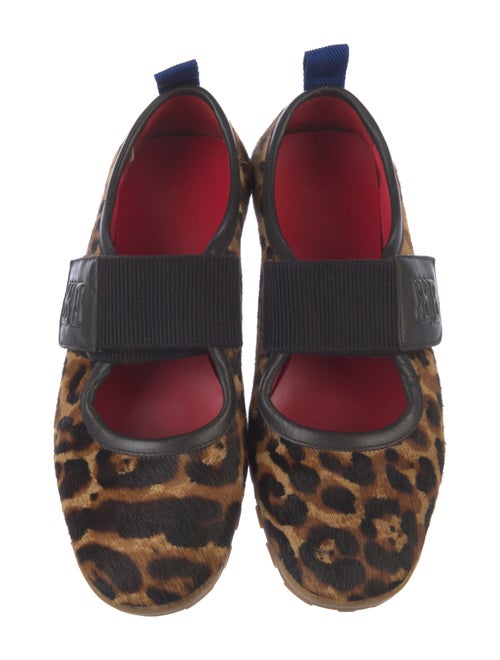Wales Bonner Ponyhair Animal Print Mary Jane Flats