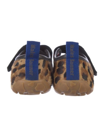 Wales Bonner Ponyhair Animal Print Mary Jane Flats