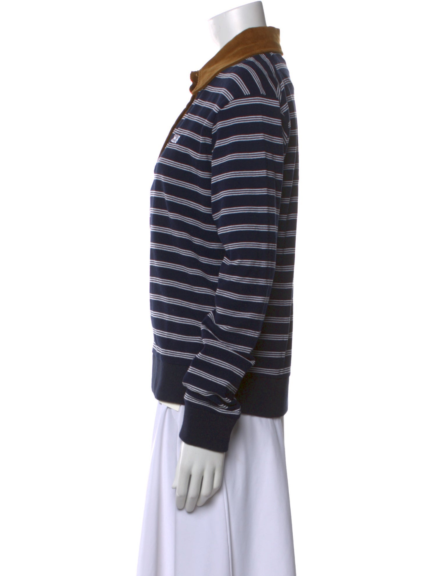 Wales Bonner Striped Long Sleeve Polo