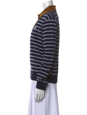 Wales Bonner Striped Long Sleeve Polo