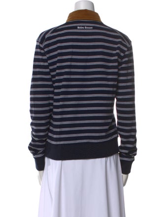 Wales Bonner Striped Long Sleeve Polo