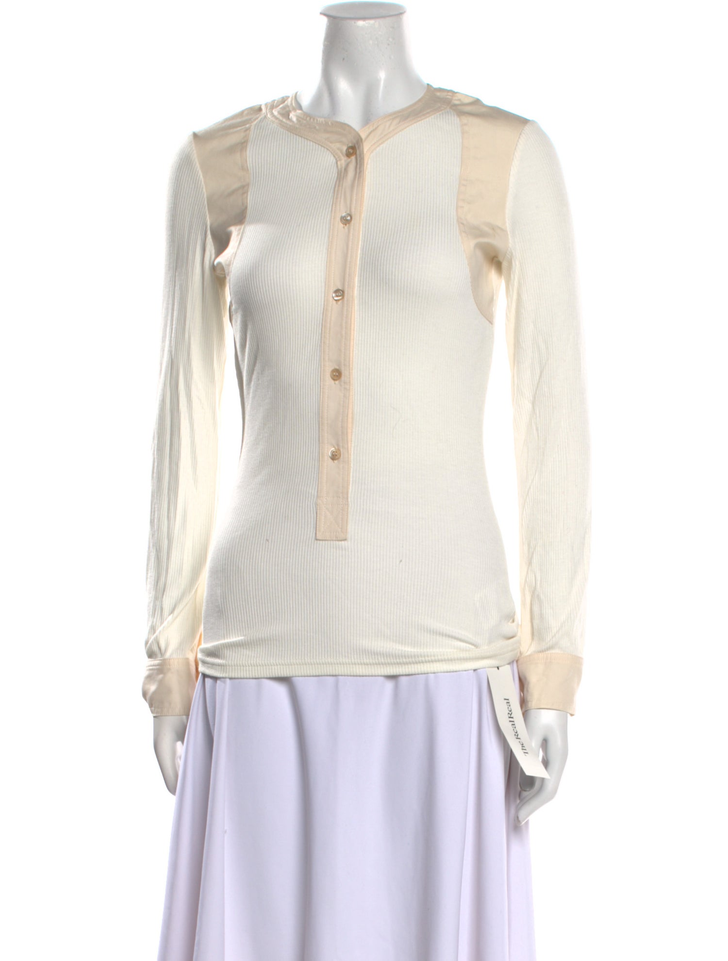 Wales Bonner Mock Neck Long Sleeve Blouse