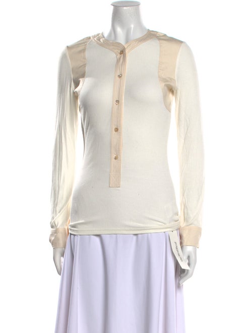 Wales Bonner Mock Neck Long Sleeve Blouse