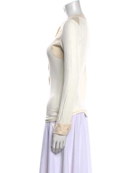 Wales Bonner Mock Neck Long Sleeve Blouse