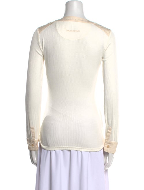 Wales Bonner Mock Neck Long Sleeve Blouse