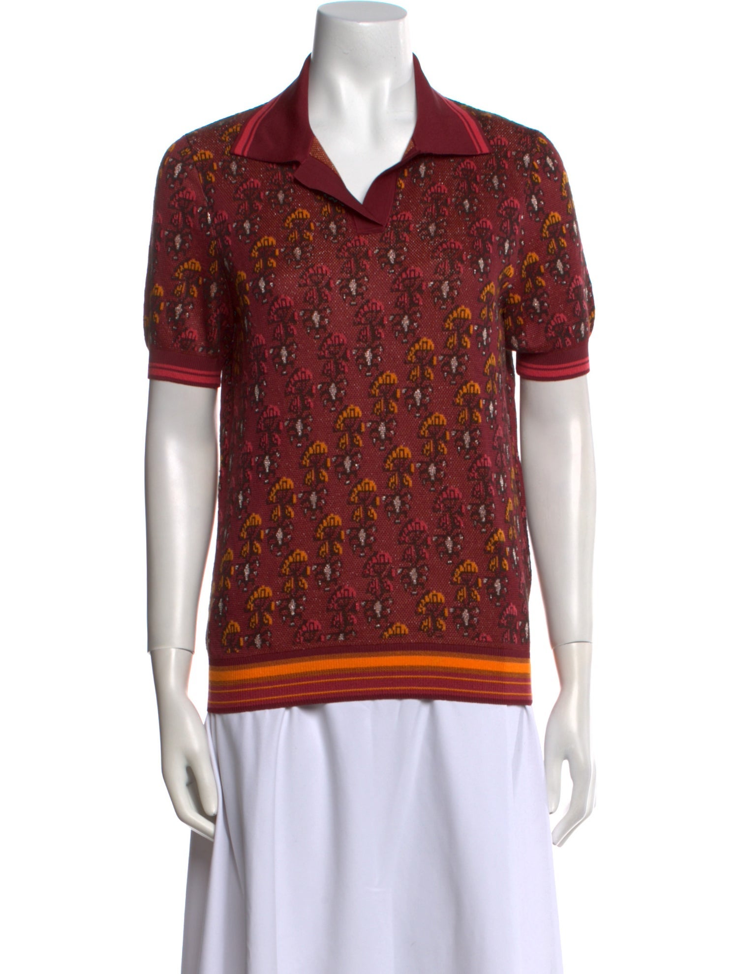 Wales Bonner Printed V-Neck Sweater