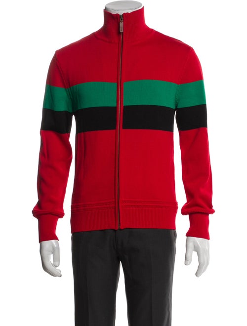 Wales Bonner Colorblock Pattern Turtleneck Cardigan