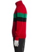 Wales Bonner Colorblock Pattern Turtleneck Cardigan