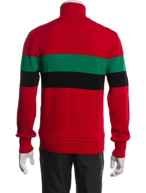 Wales Bonner Colorblock Pattern Turtleneck Cardigan