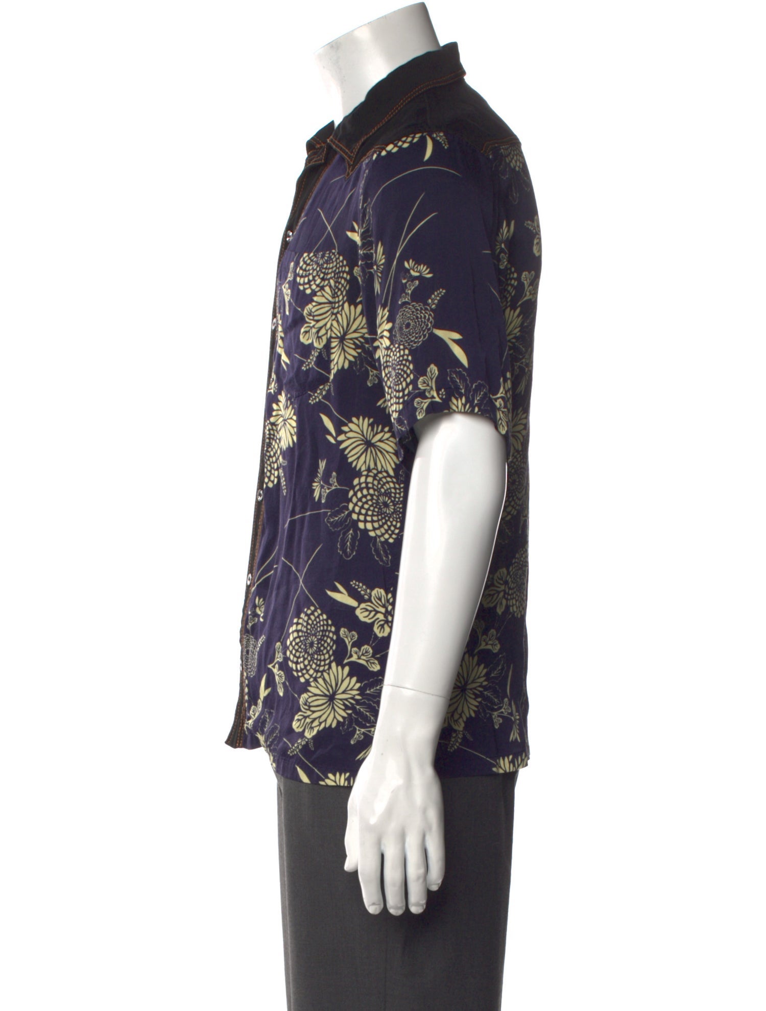 Wales Bonner Floral Print Short Sleeve Shirt