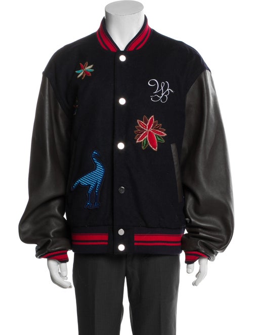 Wales Bonner Wool Striped Varsity Jacket