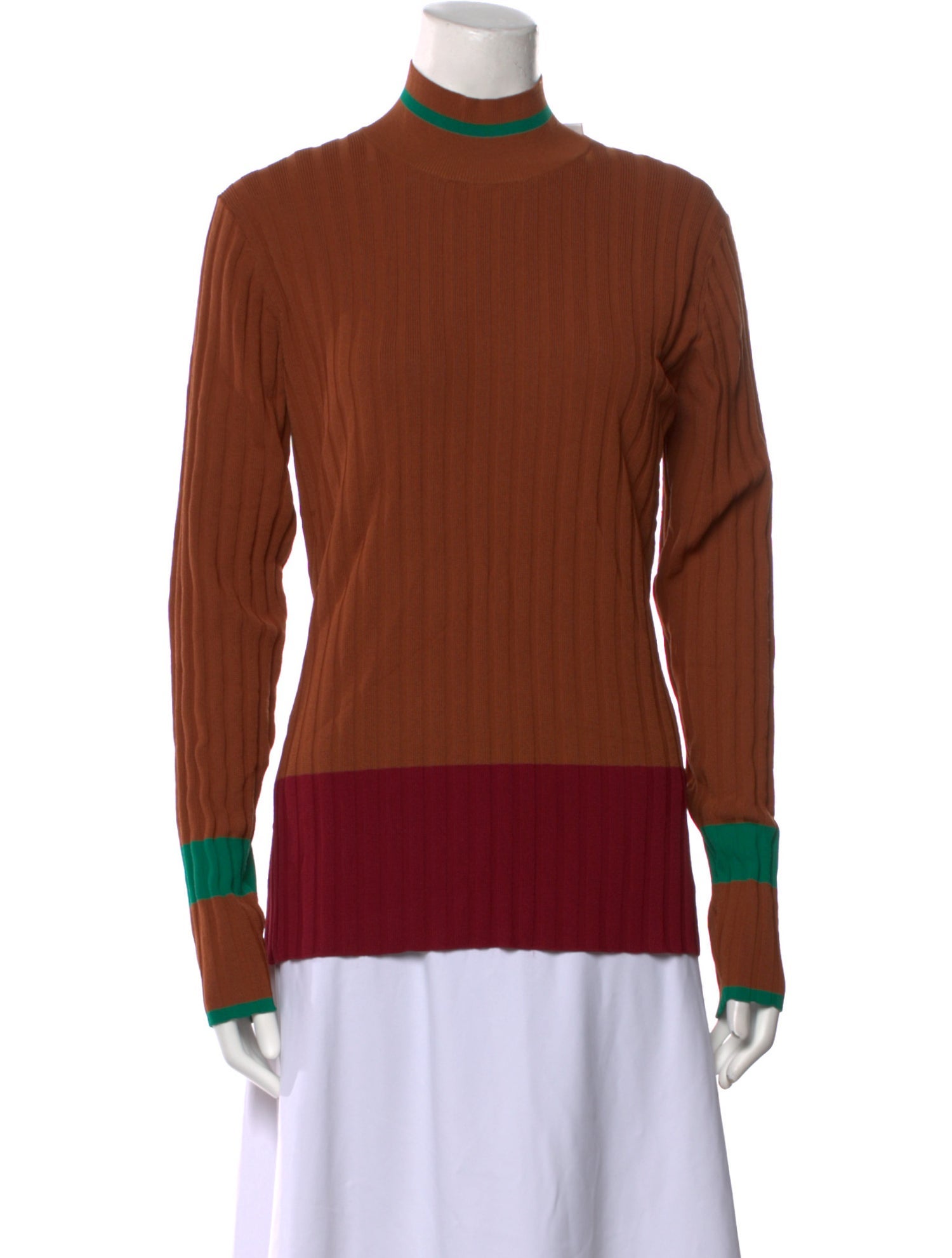 Wales Bonner Striped Mock Neck Sweater