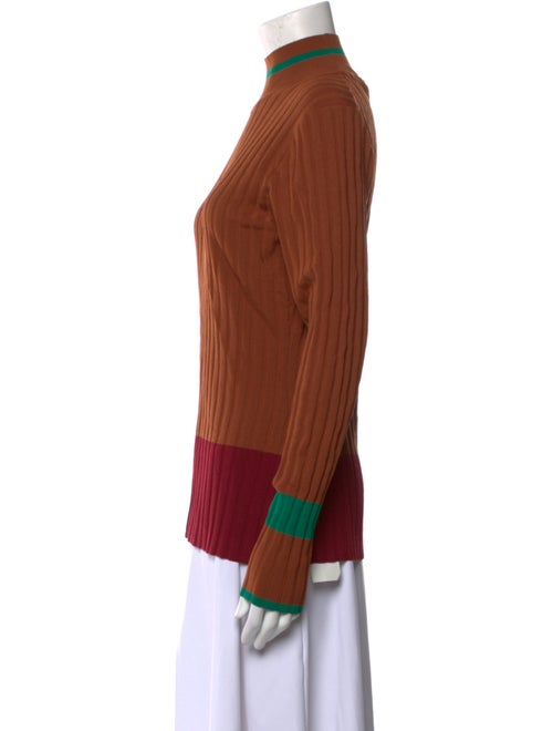 Wales Bonner Striped Mock Neck Sweater
