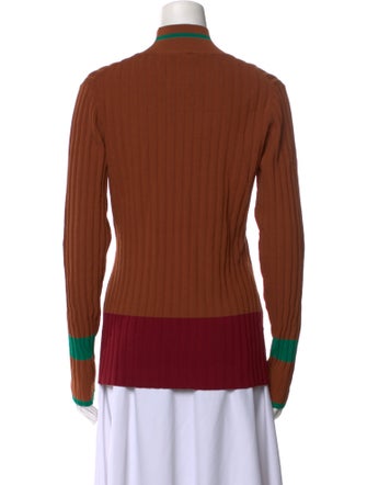 Wales Bonner Striped Mock Neck Sweater