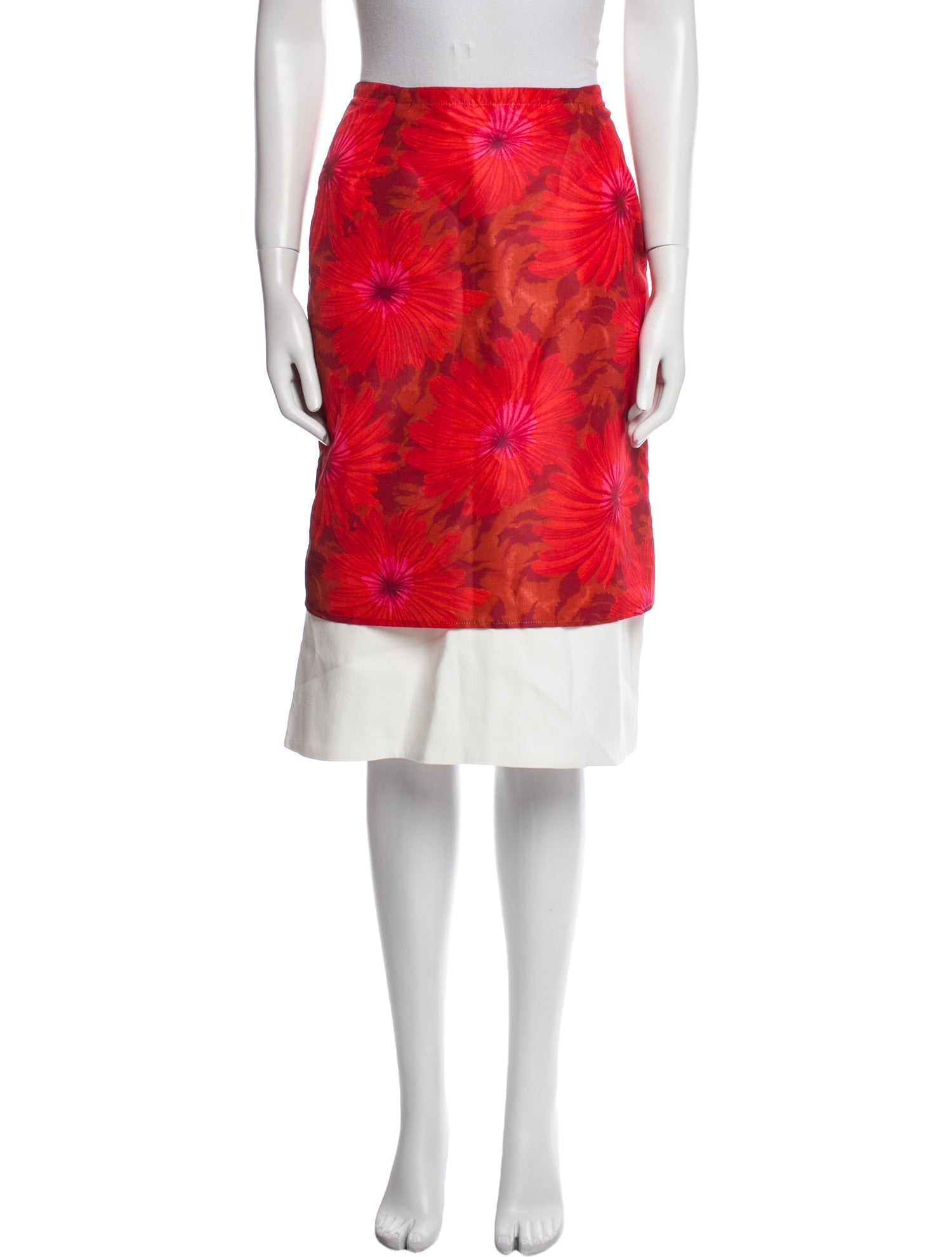 Wales Bonner Floral Print Knee-Length Skirt