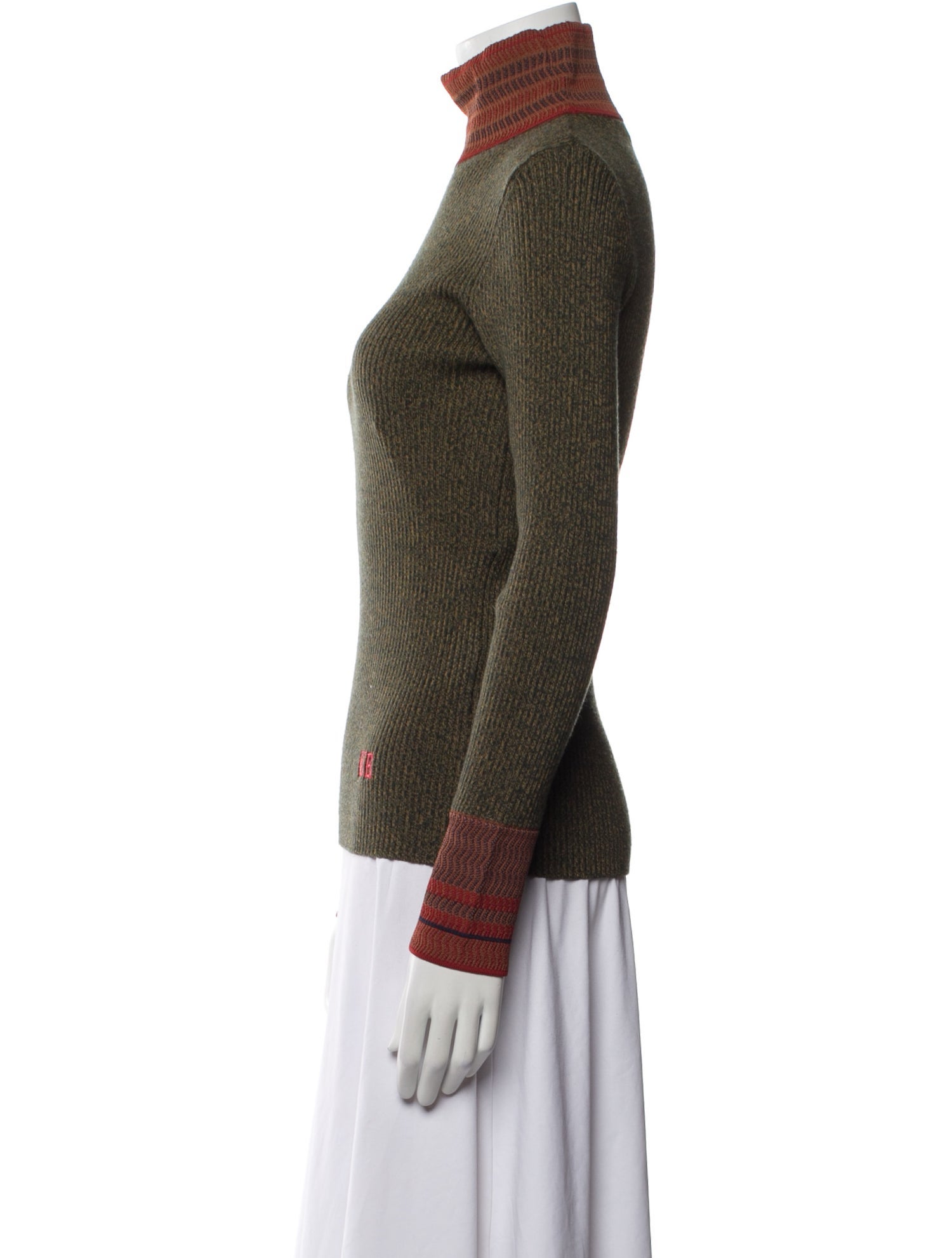 Wales Bonner Wool Colorblock Pattern Sweatshirt