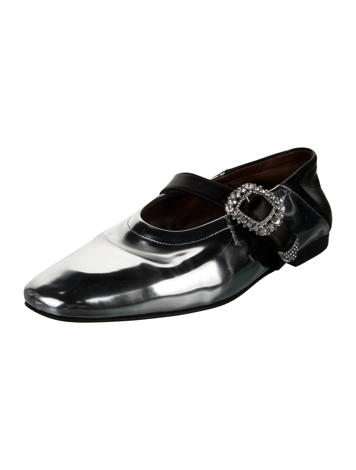 Wales Bonner Leather Mary Jane Flats