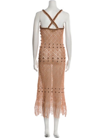 Wales Bonner Linen Midi Length Dress