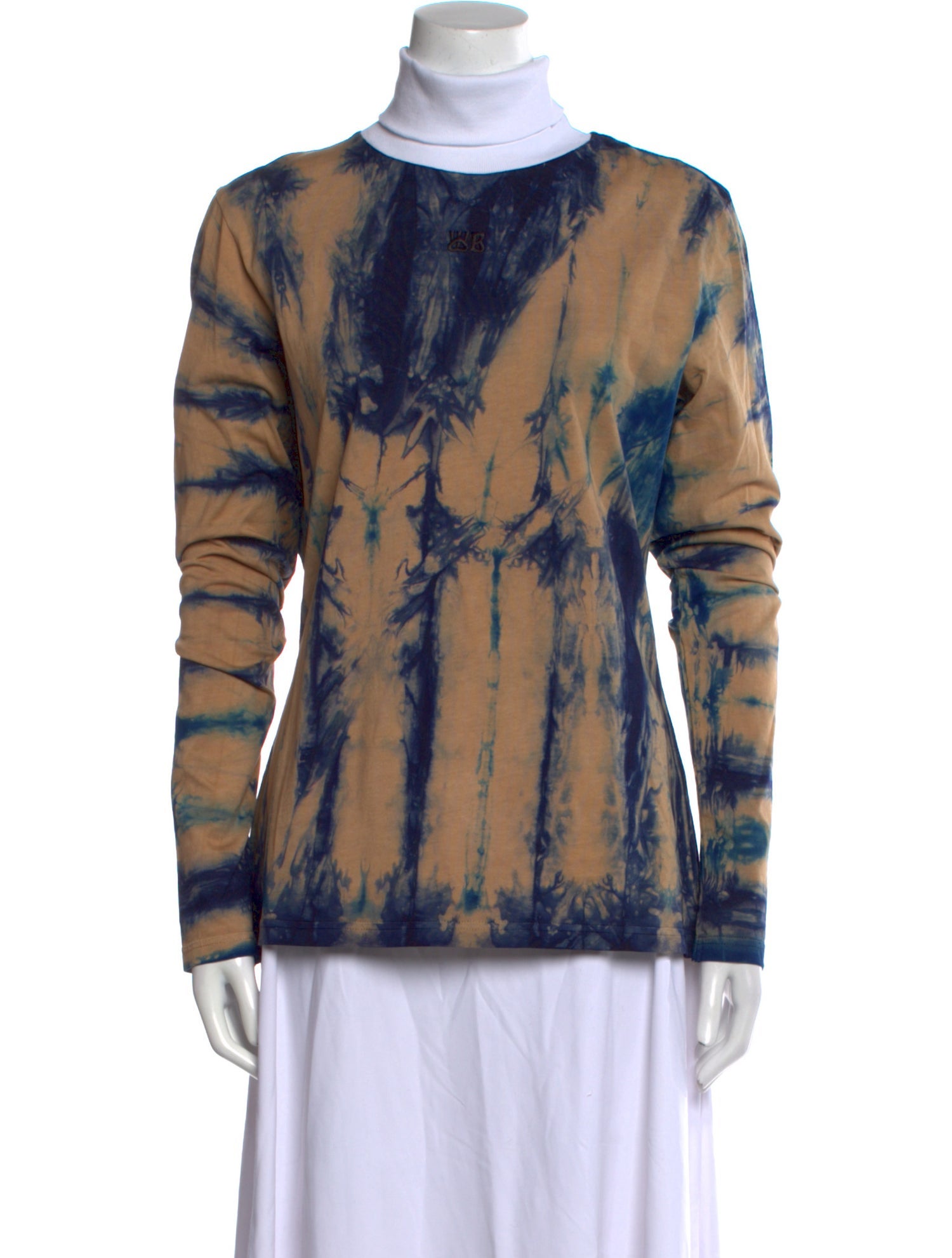Wales Bonner Tie-Dye Print Mock Neck Tunic