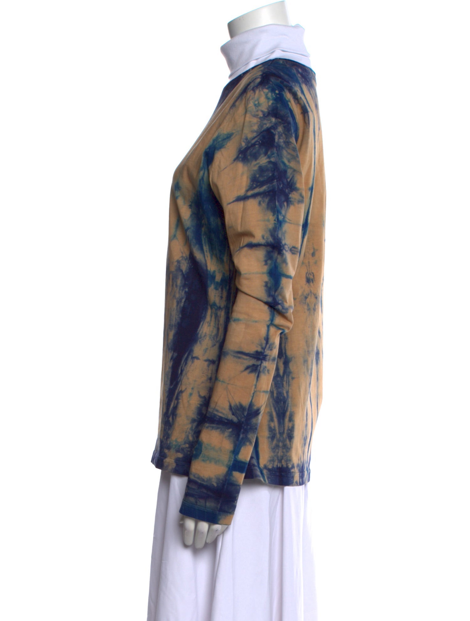 Wales Bonner Tie-Dye Print Mock Neck Tunic