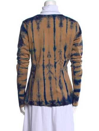Wales Bonner Tie-Dye Print Mock Neck Tunic