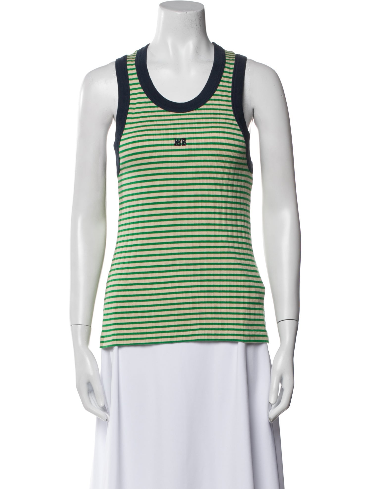 Wales Bonner Striped Scoop Neck Top