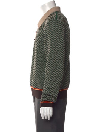 Wales Bonner Printed Collar Polo Sweater
