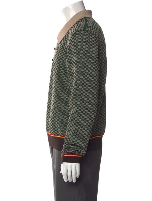 Wales Bonner Printed Collar Polo Sweater